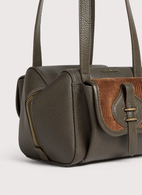 Мини чанта Coccinelle Mavery Pocket Fango Cognac — снимка 3