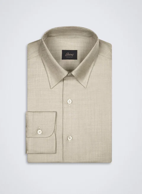 Класическа риза с коприна Brioni — снимка 3