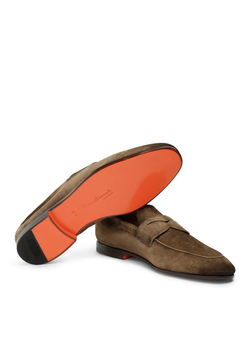 Велурени мокасини Santoni — снимка 4