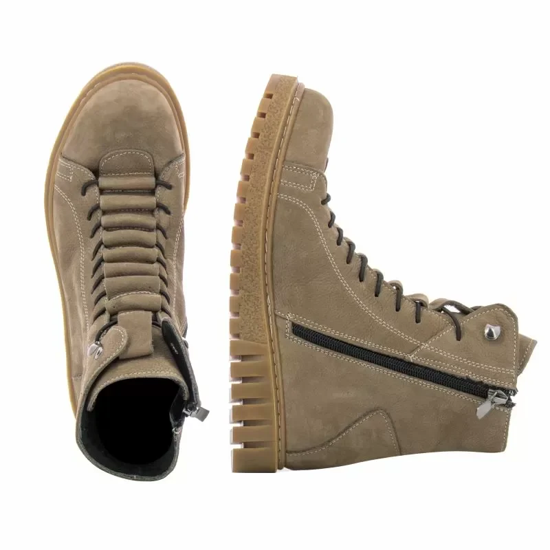 Дамски Равни Боти COCONUT – 258.421 TAUPE NUBUCK — снимка 5