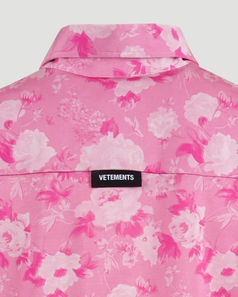 Flowerprint Fluid Short-Sleeve Shirt — снимка 4