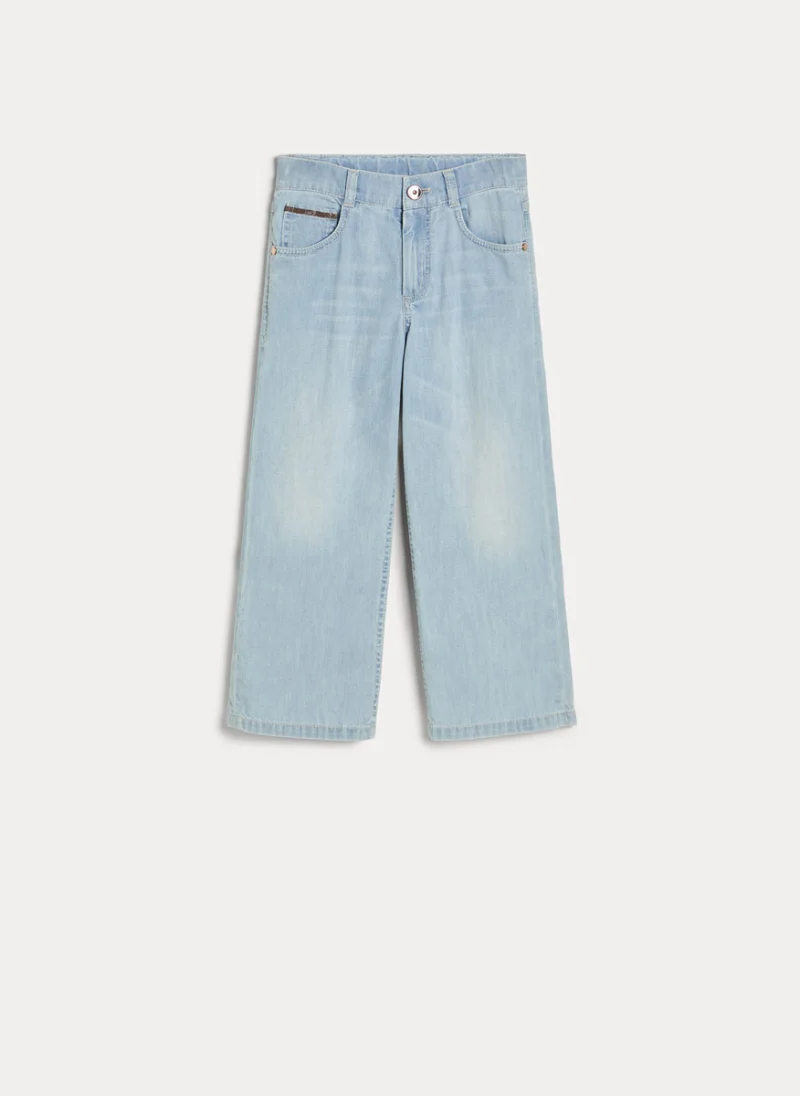Деним с монили Brunello Cucinelli Kids 6 — снимка 5