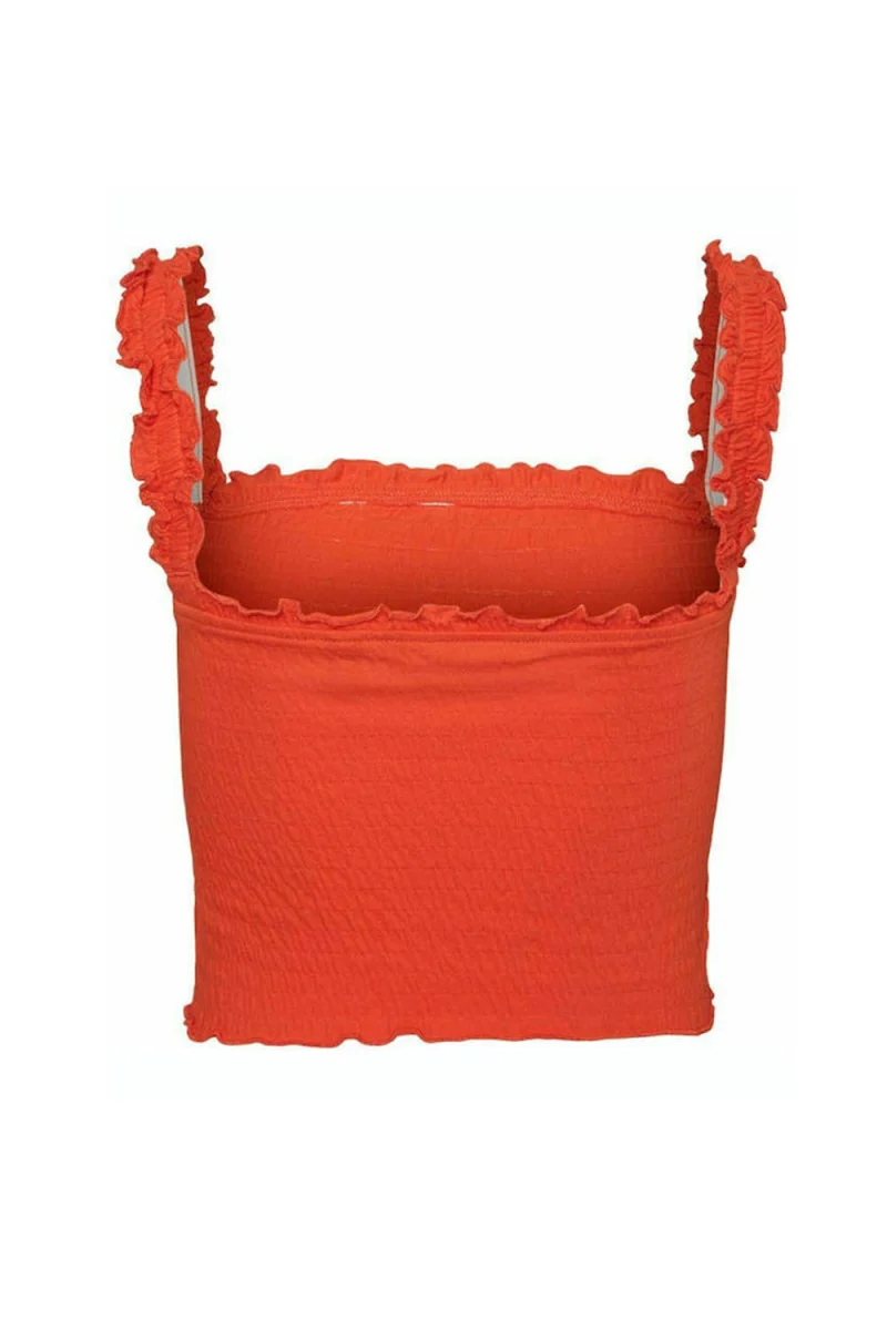 Vmjadeisabel Crop Top Jrs 10261973 18-1445 tcx spicy orange — снимка 2