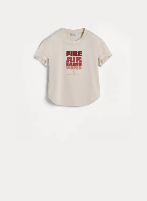 Тишърт с принт Brunello Cucinelli Kids 4-6