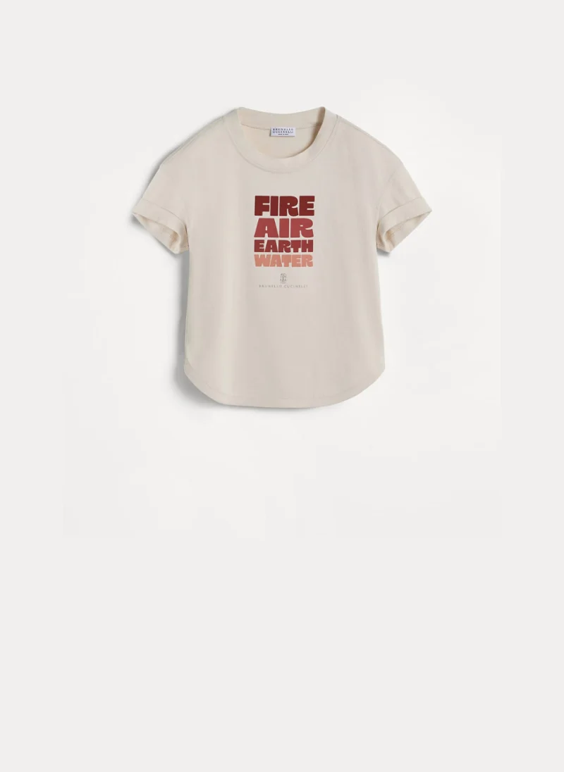 Тишърт с принт Brunello Cucinelli Kids 4-6