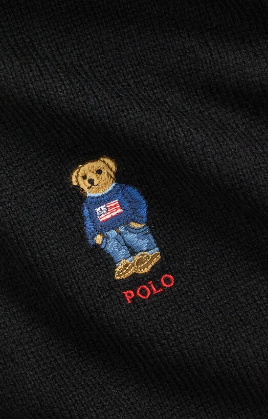 Комплект от шал и шапка с POLO BEAR бродерия — снимка 2