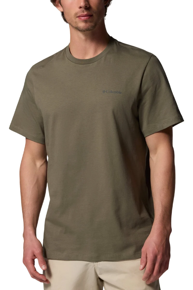 T-Shirt CSC Logo Back 2155011 398 stone green, boxy brand
