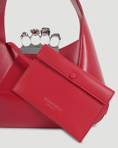 The Jewelled Hobo Bag in Welsh Red — снимка 4