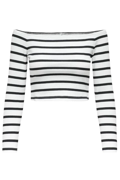 Top Onltala Life L/S Off Shoulder Cc Jrs 15339775 11-4201 TCX cloud dancer