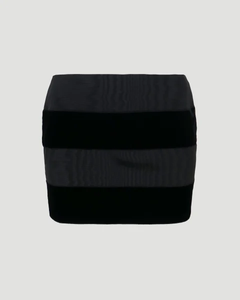 Mini Skirt in Faille Moiré