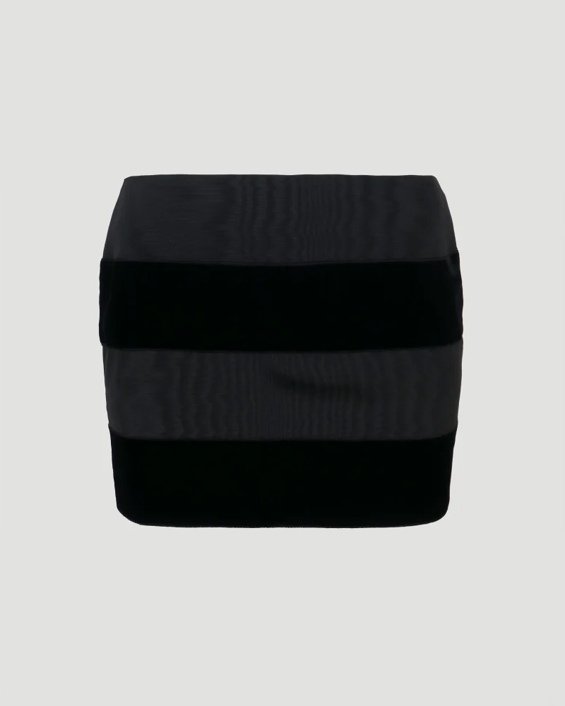 Mini Skirt in Faille Moiré