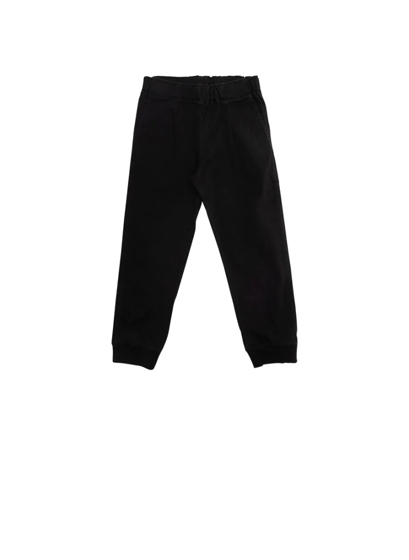 Памучен панталон с принт Moschino Kids