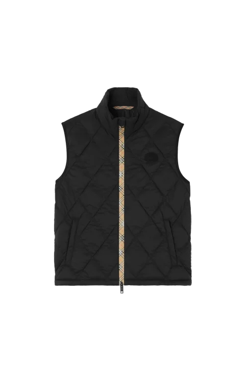 Packable Quilted Nylon Acresford Gilet in Black