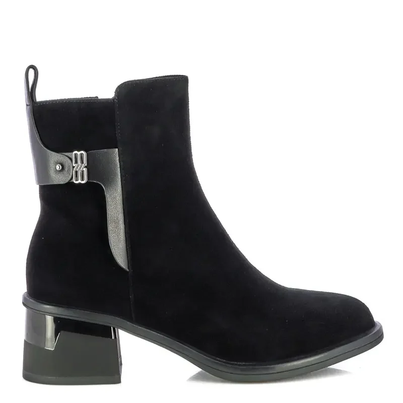 Дамски Боти На Ток CARLO FABIANI – 19555538 BLACK SUEDE