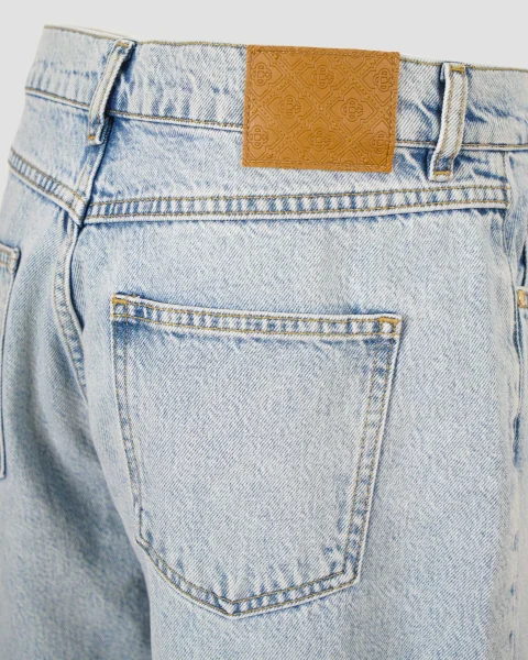 Graffiti Denim Shorts in Mid Wash — снимка 3