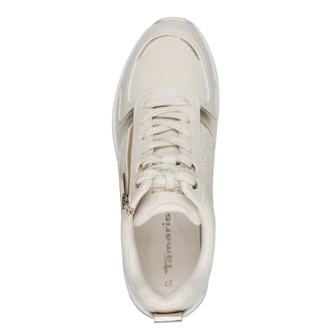 Дамски Сникърс TAMARIS – 1-23754-45-485 IVORY/GOLD — снимка 5