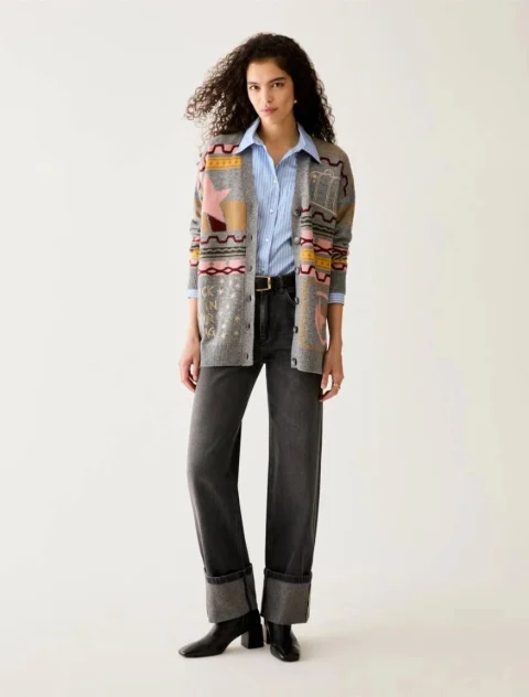 Деним с контрастен детайл 'Straight fit' Pennyblack Pbbstraight — снимка 4