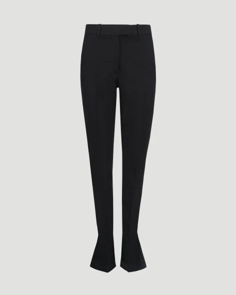 Black Long Pants in Wool