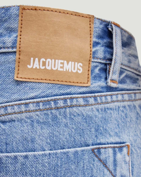 Relaxed Fit Straight Leg Jeans in Blue — снимка 3