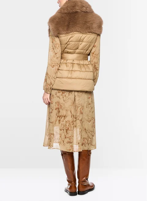 Елек с капитониран мотив 'Faux fur' Marc Cain Collections — снимка 3