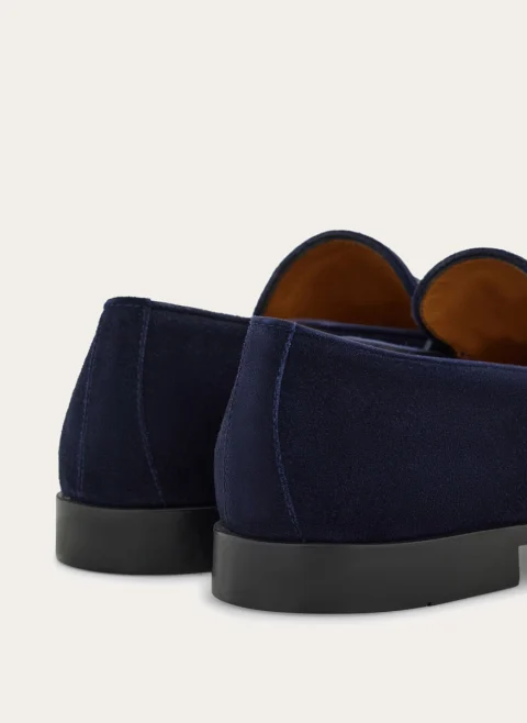 Велурени мокасини с орнамент 'Gancini' Ferragamo — снимка 4