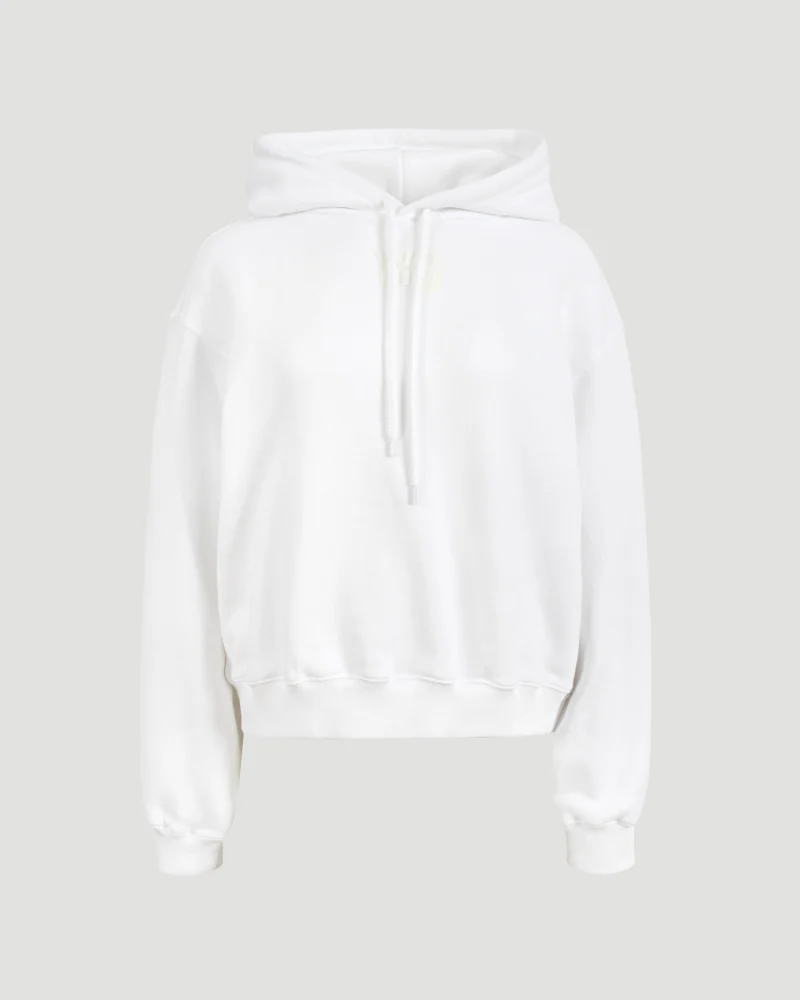 Cotton Hoodie in White