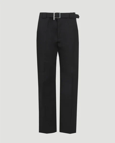 T-Bar Belt Trousers in Black