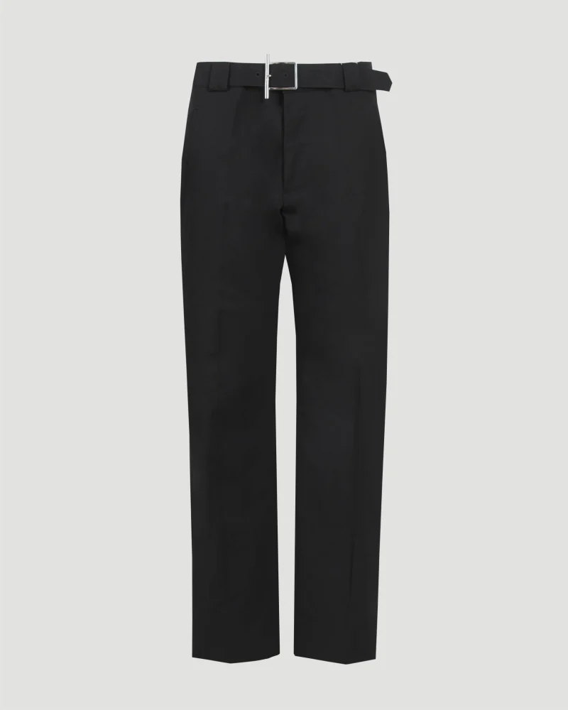 T-Bar Belt Trousers in Black