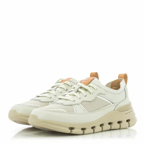 Дамски Сникърс CLARKS – 26176408 NATURE X COVE OFF WHITE COMBI — снимка 2