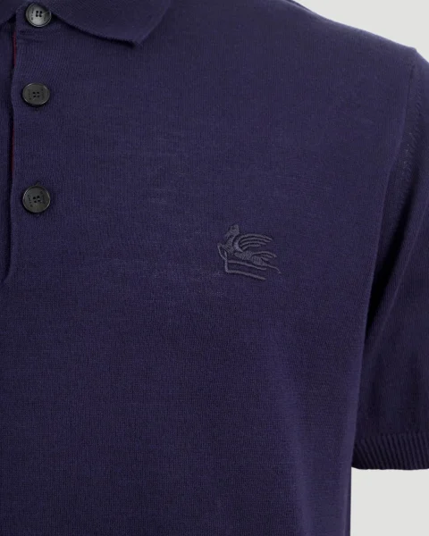 Navy Polo Shirt with Logo — снимка 3