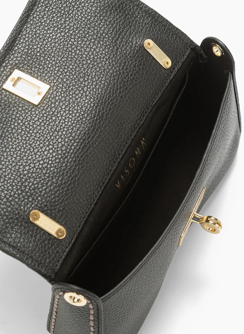 Мини кожена чанта Visona Courmayeur — снимка 5