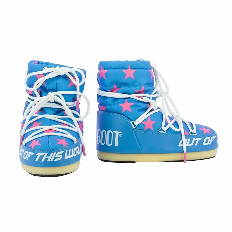 Дамски Спортни Боти MOON BOOT – 14601700 LIGHT LOW STARS BLUE/PINK — снимка 5