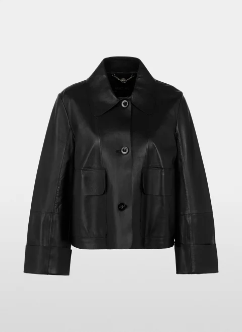 Кожено яке със скъсена дължина Marc Cain Collections — снимка 7