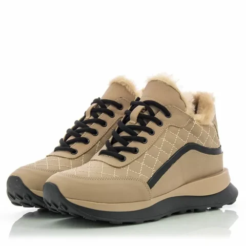 Дамски Спортни Боти CARLO FABIANI – 038.344 ICELAND Beige 26 — снимка 3
