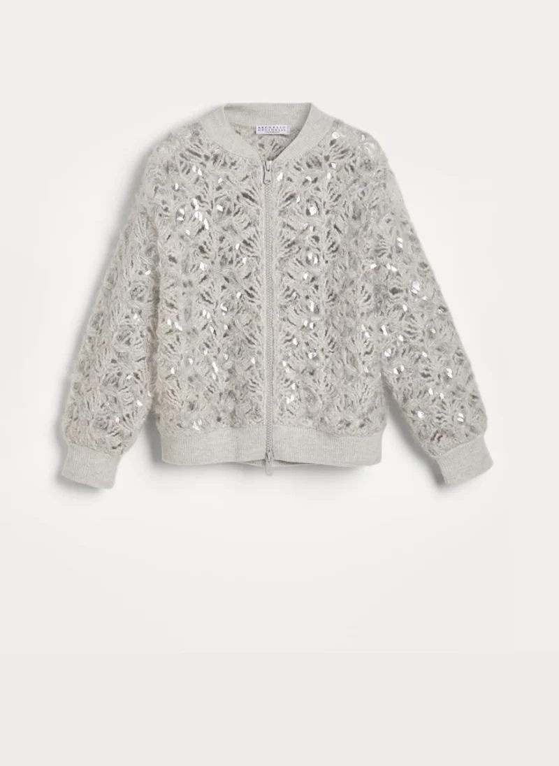 Жилетка с мохер 'Fluffy flower' Brunello Cucinelli Kids 8-10