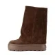 Дамски кафяви боти Double Face Casadei — снимка 4