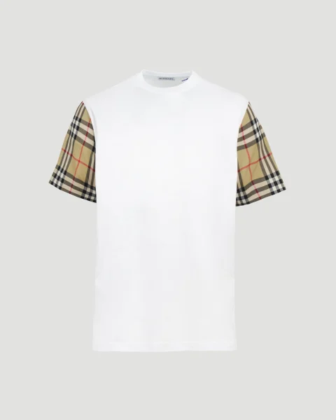 Vintage Check-Detailed T-Shirt