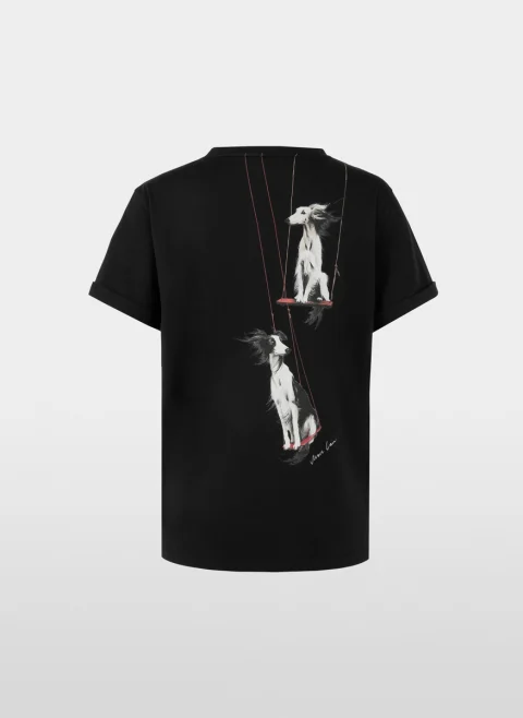 Тишърт с принт 'Dog' Marc Cain Collections — снимка 14