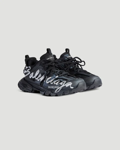 Track Signature Sneaker in Black and White — снимка 2