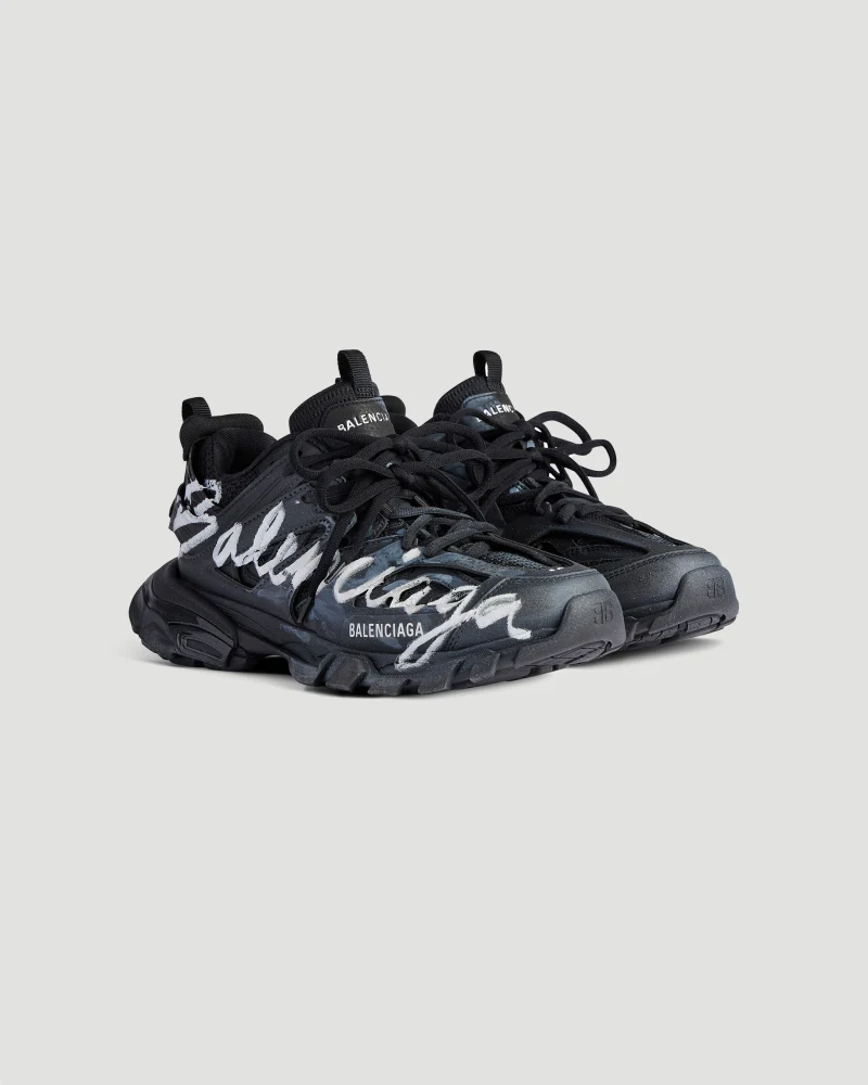 Track Signature Sneaker in Black and White — снимка 2