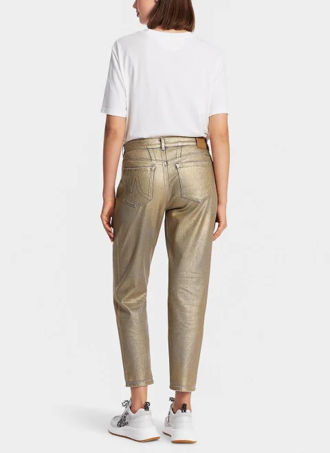 Деним с метален ефект Marc Cain Collections — снимка 3