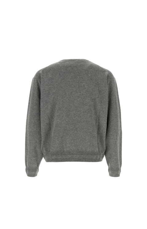 Cashmere V-Neck Sweater in Grey — снимка 2
