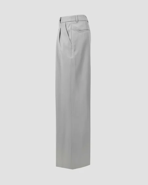 Wool Triple Pleat Tailored Trousers — снимка 4
