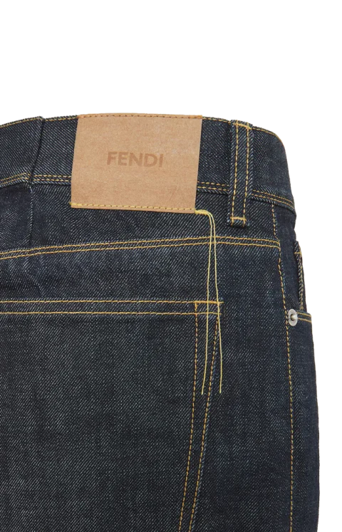 Slim-Fit Cotton Denim Jeans in Navy Blue — снимка 3