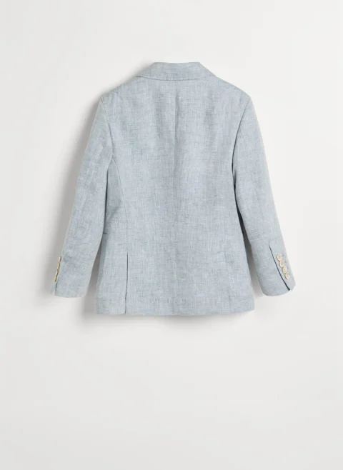 Сако от 100% лен Brunello Cucinelli Kids 8 — снимка 5