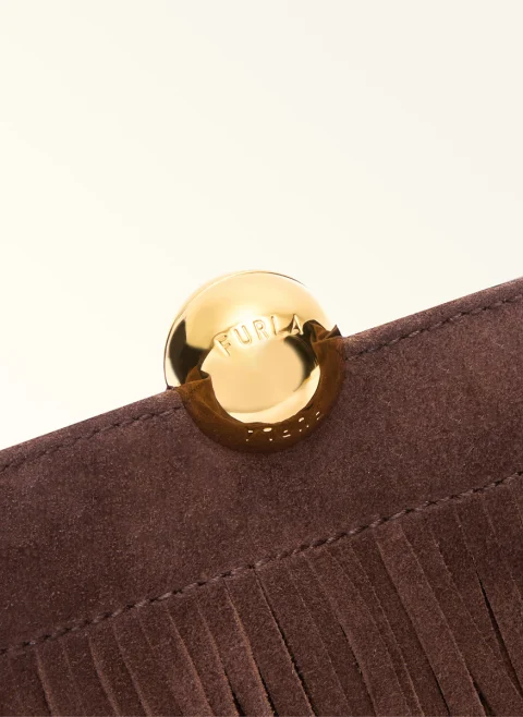 Велурена чанта Furla Sfera Toni Cioccolato L — снимка 4