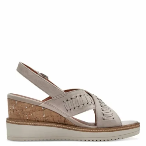 Дамски Сандали На Платформа TAMARIS – 1-28213-42-204 LIGHT GREY — снимка 2