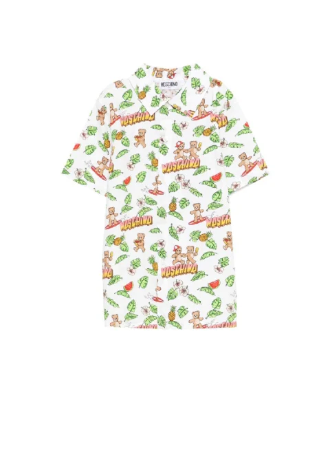 Риза с цялостен принт Moschino Kids