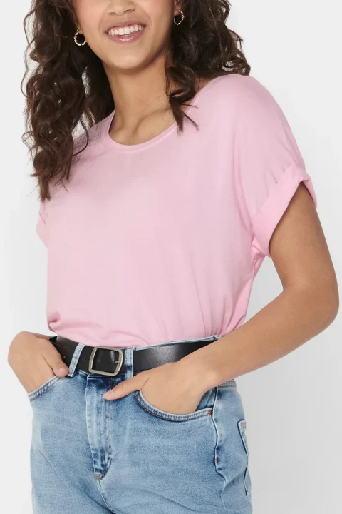 T-Shirt Onlmoster S/S O-Neck 15106662 13-2806 TCX pink lady — снимка 2