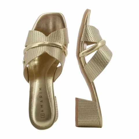 Чехли На Ток RAMARIM – 2430202 GOLD/GOLD — снимка 5